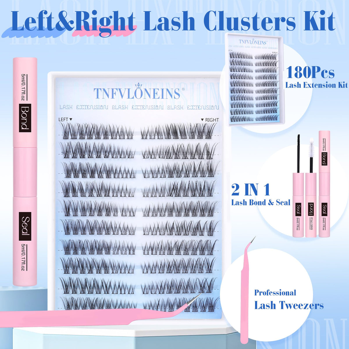 TNFVLONEINS close-up of C-curl lash cluster highlighting natural texture