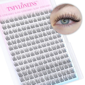 TNFVLONEINS front packaging showing 168 cluster lashes and brand benefits