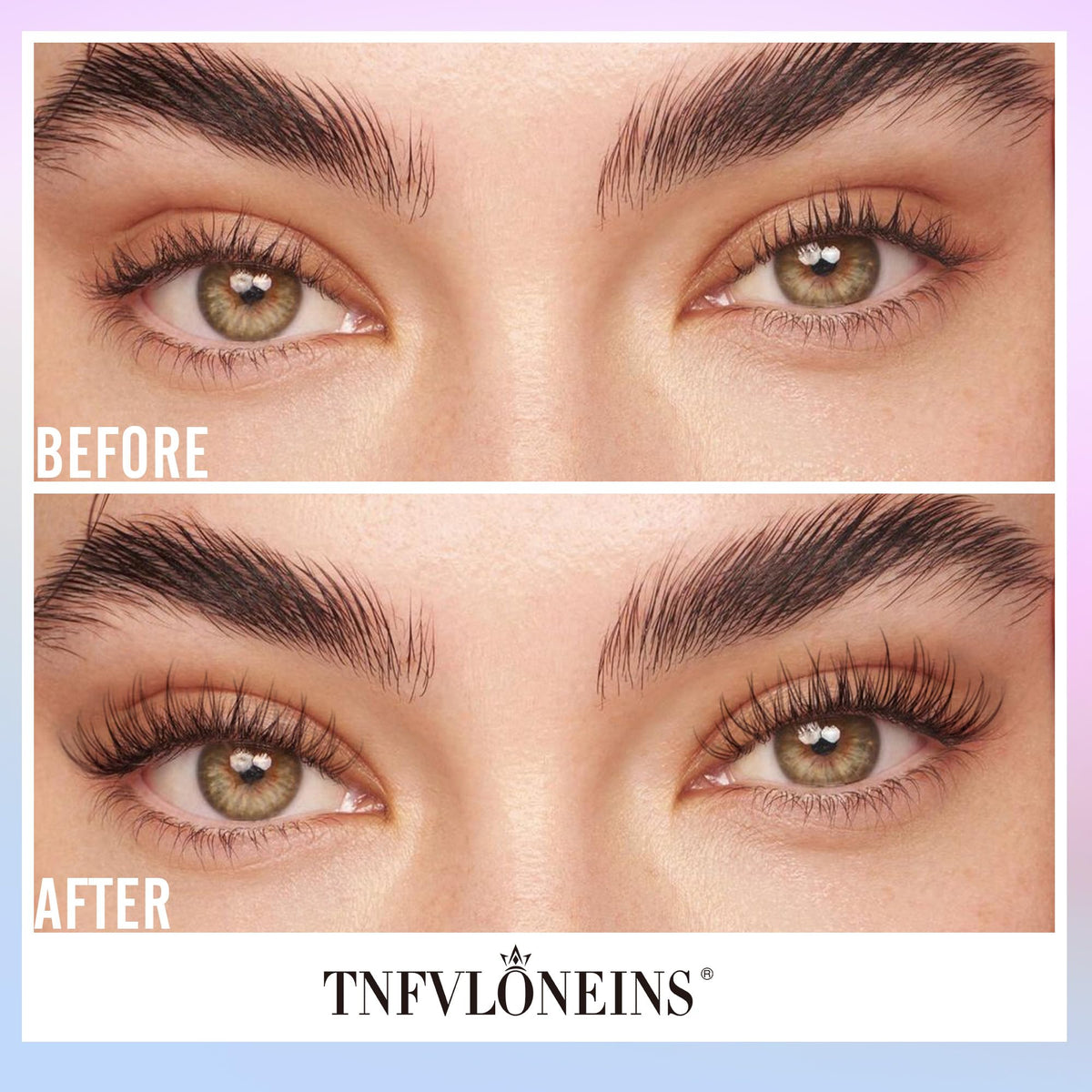 TNFVLONEINS lashes displayed on a vanity to show everyday styling