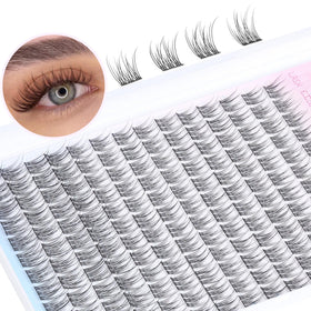 TNFVLONEINS lashes styled for evening glam with lifted outer corners