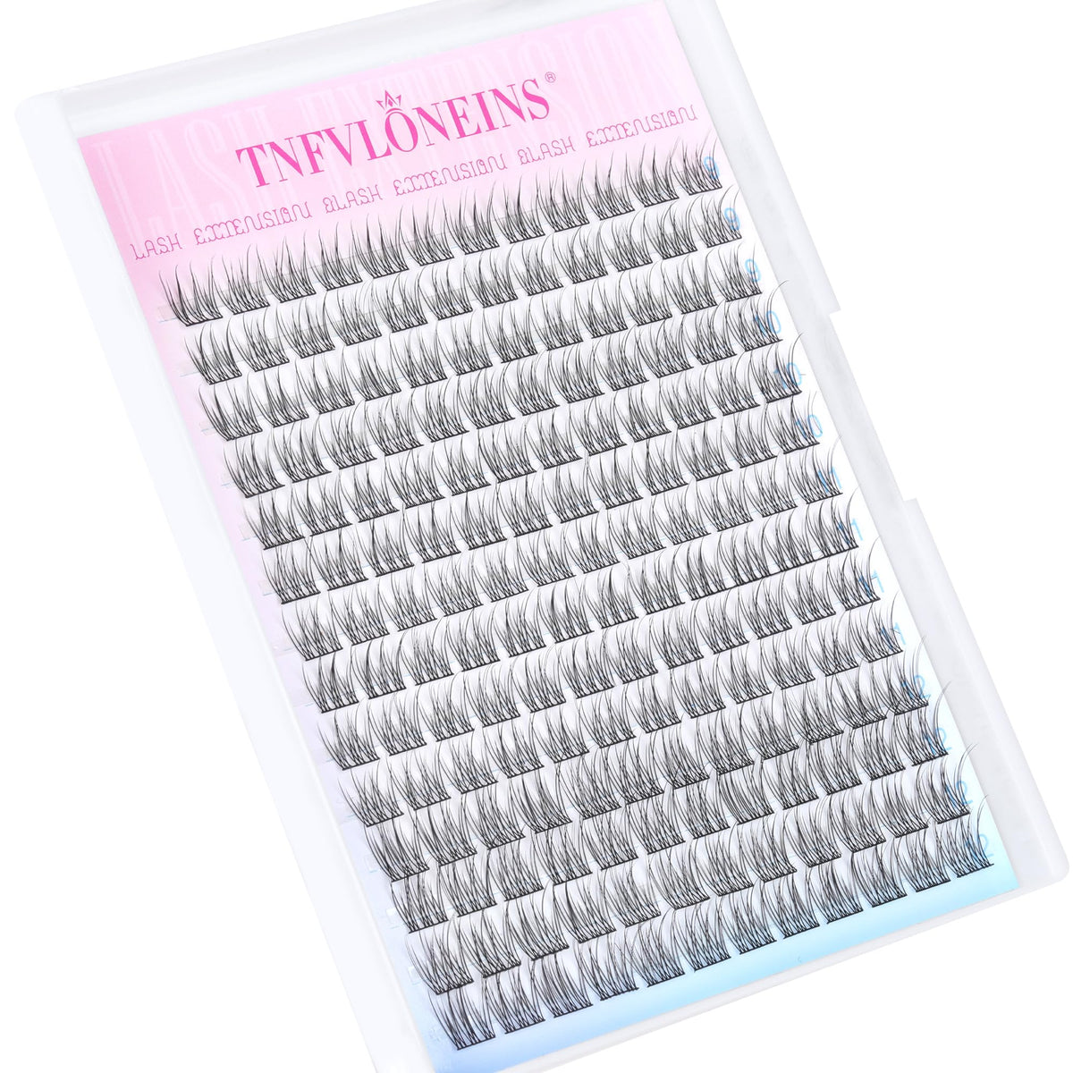 TNFVLONEINS cluster lashes shown beside a coin to show compact scale