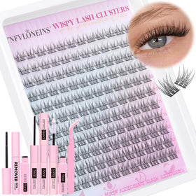 TNFVLONEINS front packaging showing complete eyelash cluster kit and components