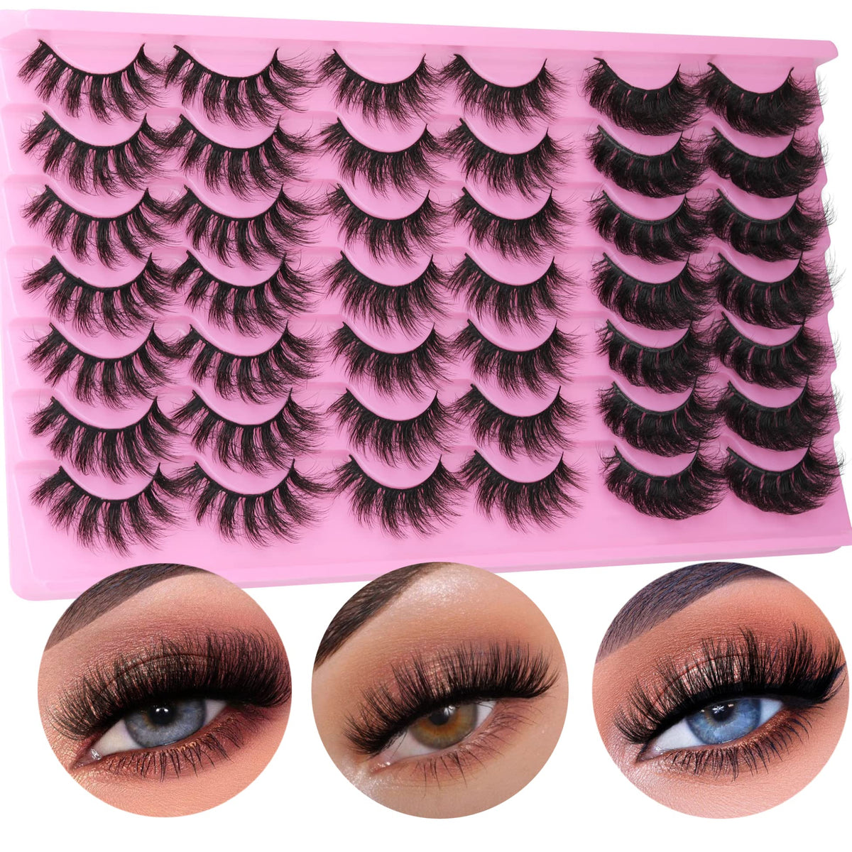 TNFVLONEINS storage and care display showing reusable lashes kept clean and organized