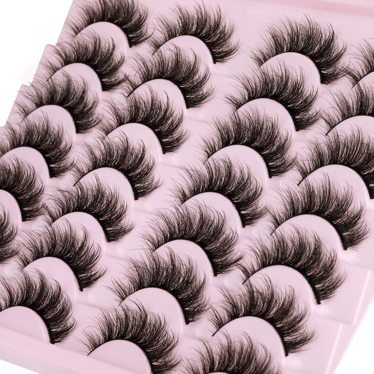 TNFVLONEINS worn on model showing 16mm length and subtle volumizing effect