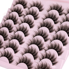 TNFVLONEINS worn on model showing 16mm length and subtle volumizing effect