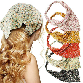 TOBATOBA front view of five floral headbands showing variety and style benefits