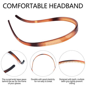 TOBATOBA headband securing square sunglasses demonstrating stable hold