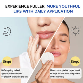 Tobcharm before and after scale comparison demonstrating smoother lips