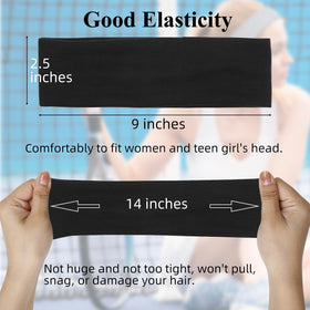 Tobeffect headband worn with ponytail demonstrating stable hold