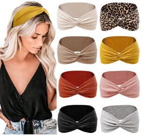 Tobeffect front view of twist turban headband showing design and fit benefit