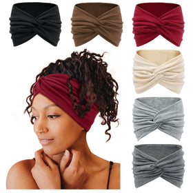 Tobeffect front view of six-pack headbands showing colors and packaging, stylish convenience