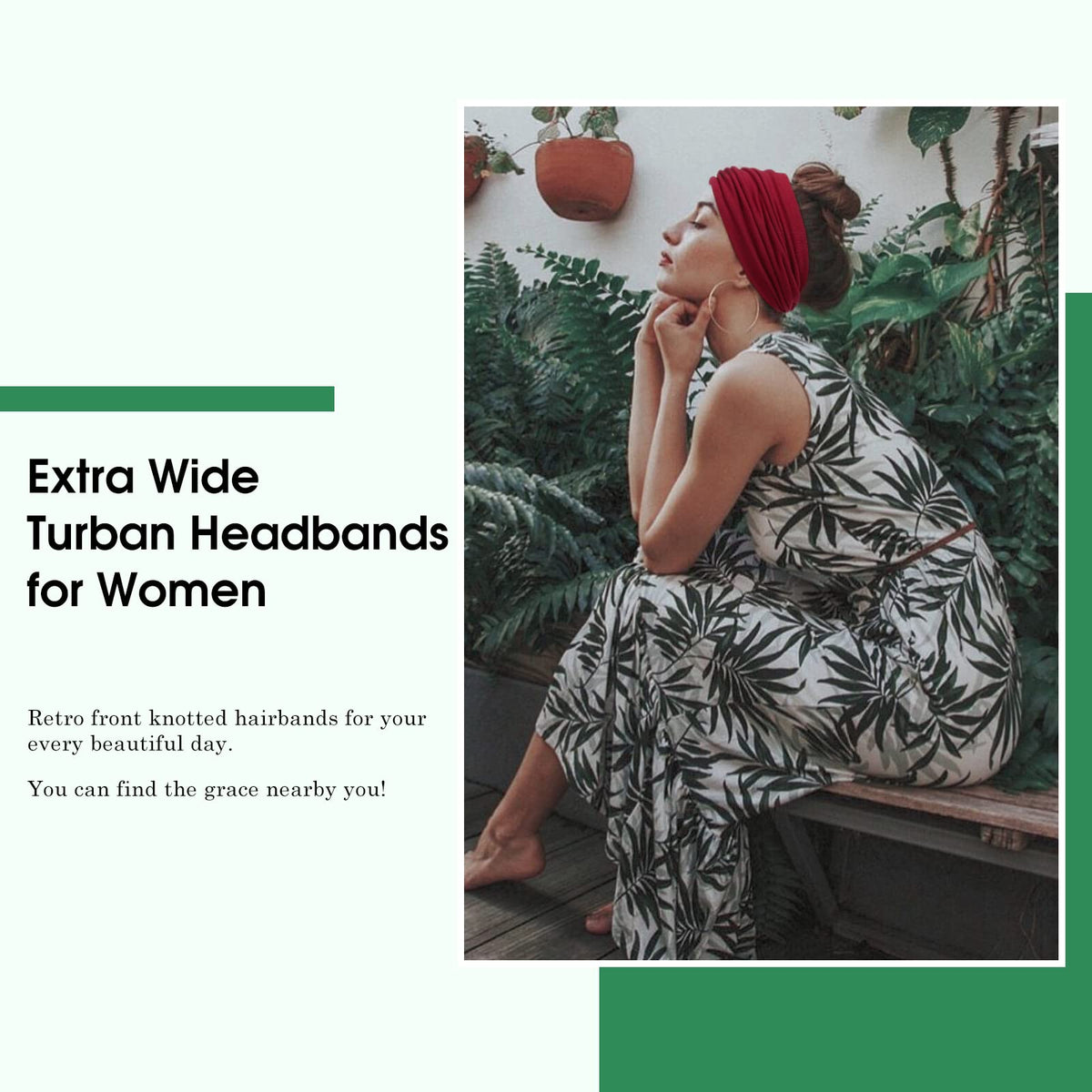 Tobeffect detailed shot of turban front knot emphasizing structure and non-slip hold