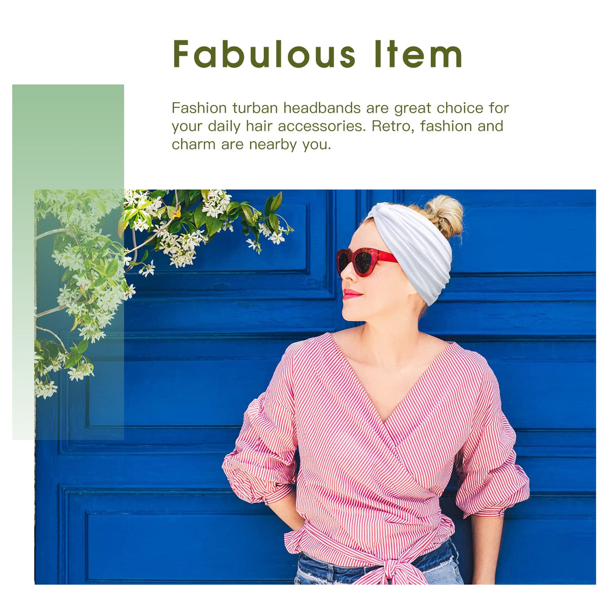 Tobeffect headband in hand to show scale and comfortable stretch fit