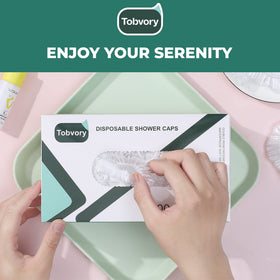 Tobvory cap covering hair during conditioning treatment, tidy use