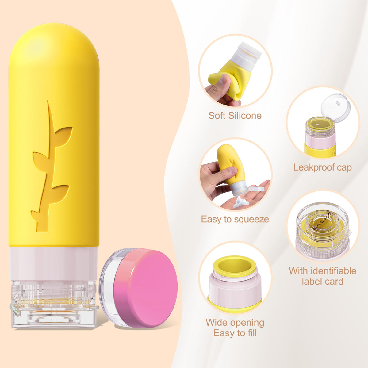 Tocelffe cream jars and filling tools detail, clean refill benefit