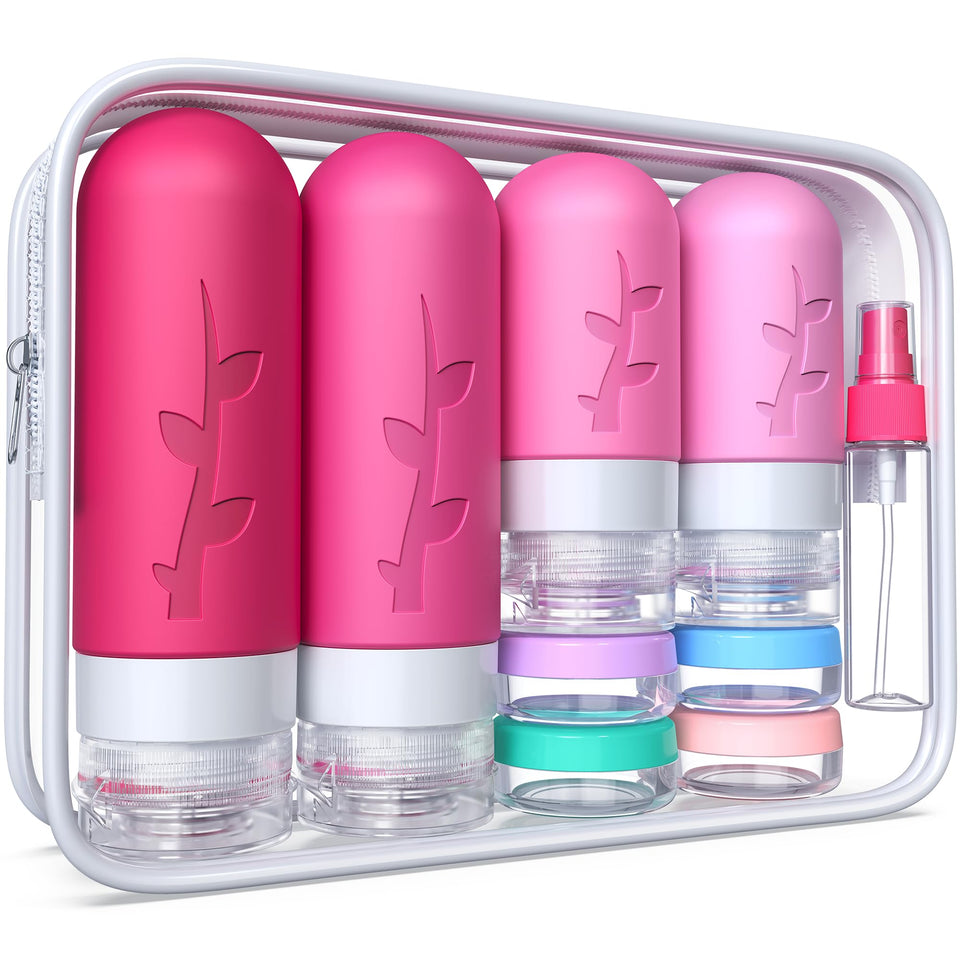 Tocelffe front view kit showing all bottles and accessories for organized travel