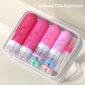 Tocelffe waterproof pouch with bottles packed for tidy travel convenience