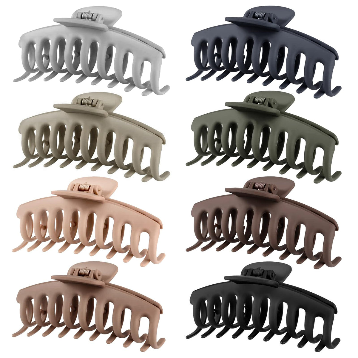 TOCESS front packaging showing eight neutral jumbo clips for versatile styling