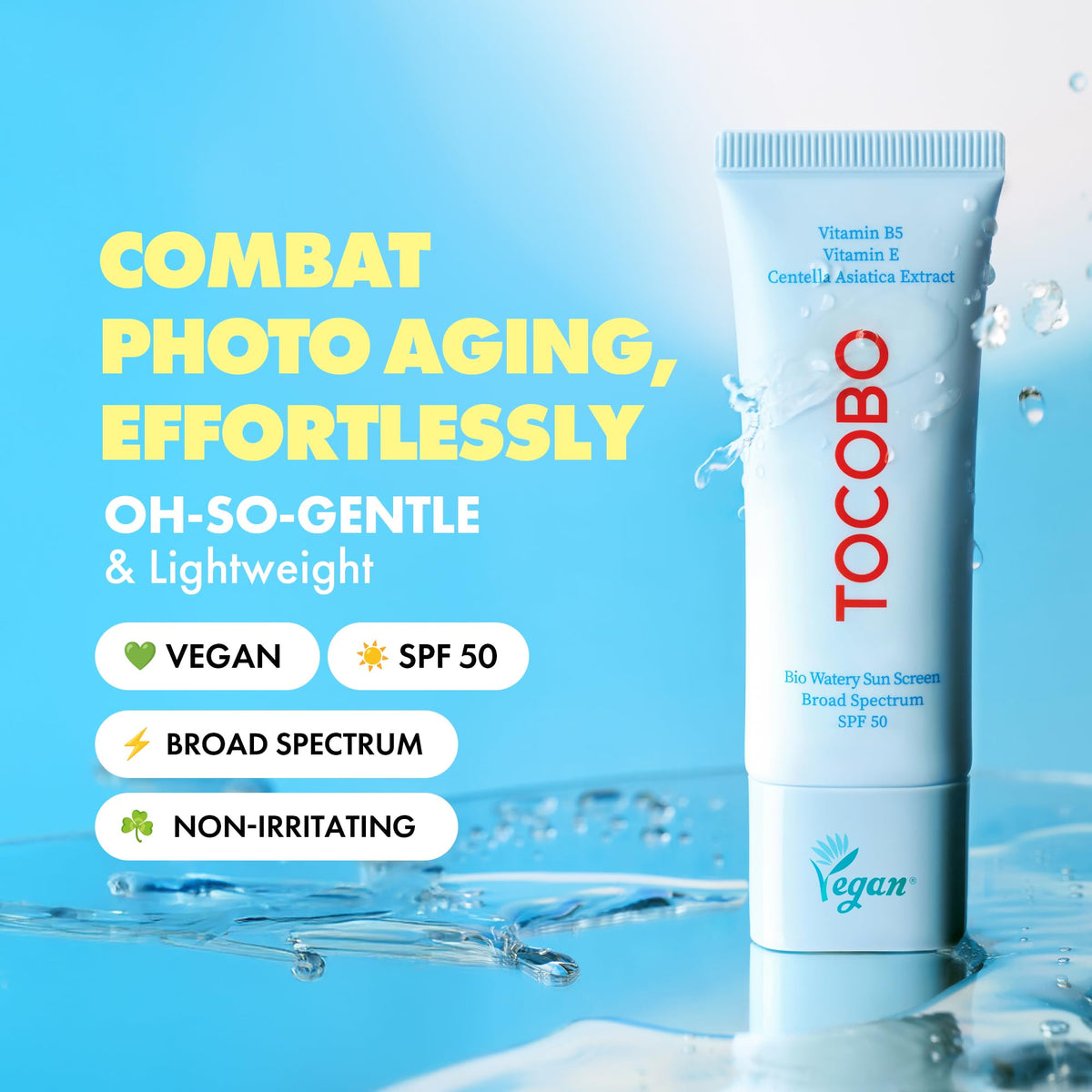 TOCOBO applied under makeup showing non-pilling finish for longwear cosmetics