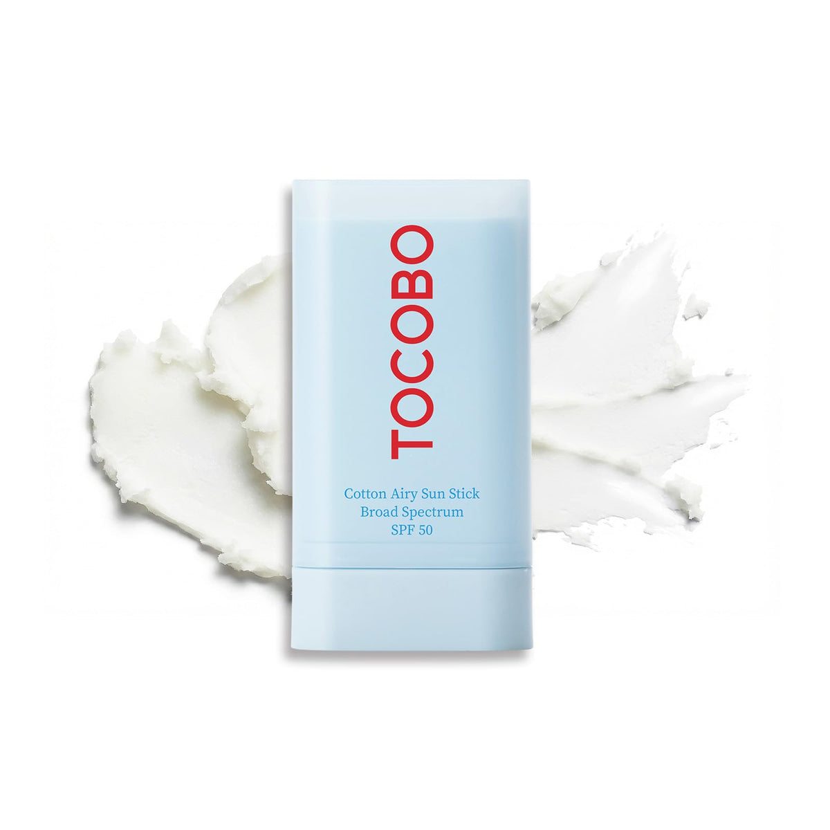 TOCOBO front packaging showing compact SPF 50 stick for travel convenience