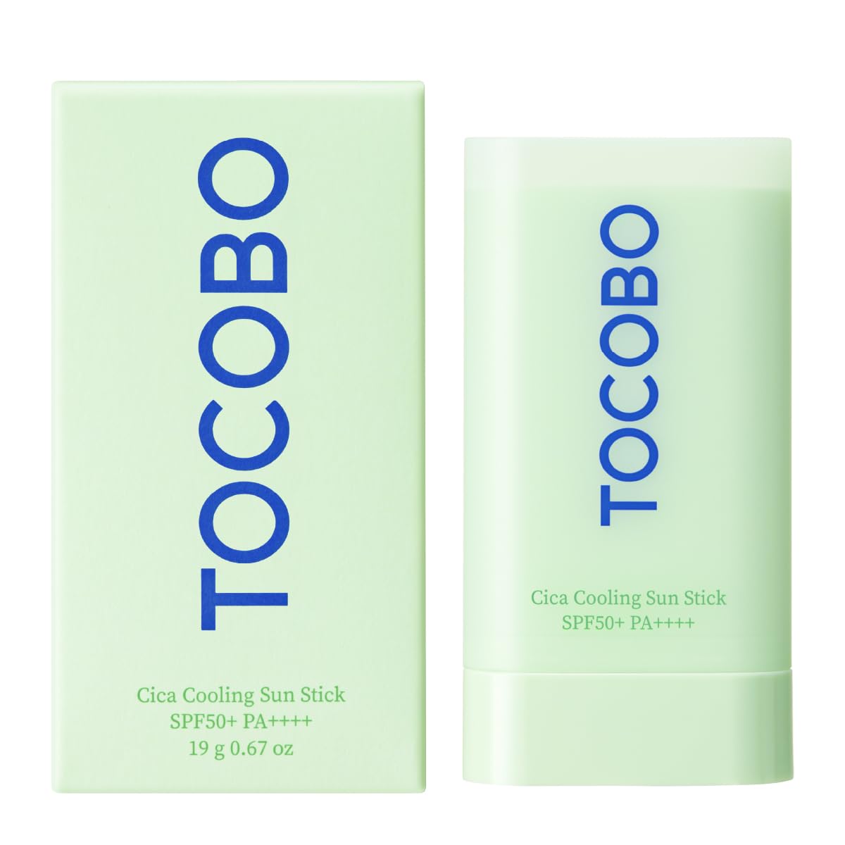 TOCOBO front packaging showing compact sun stick and SPF protection