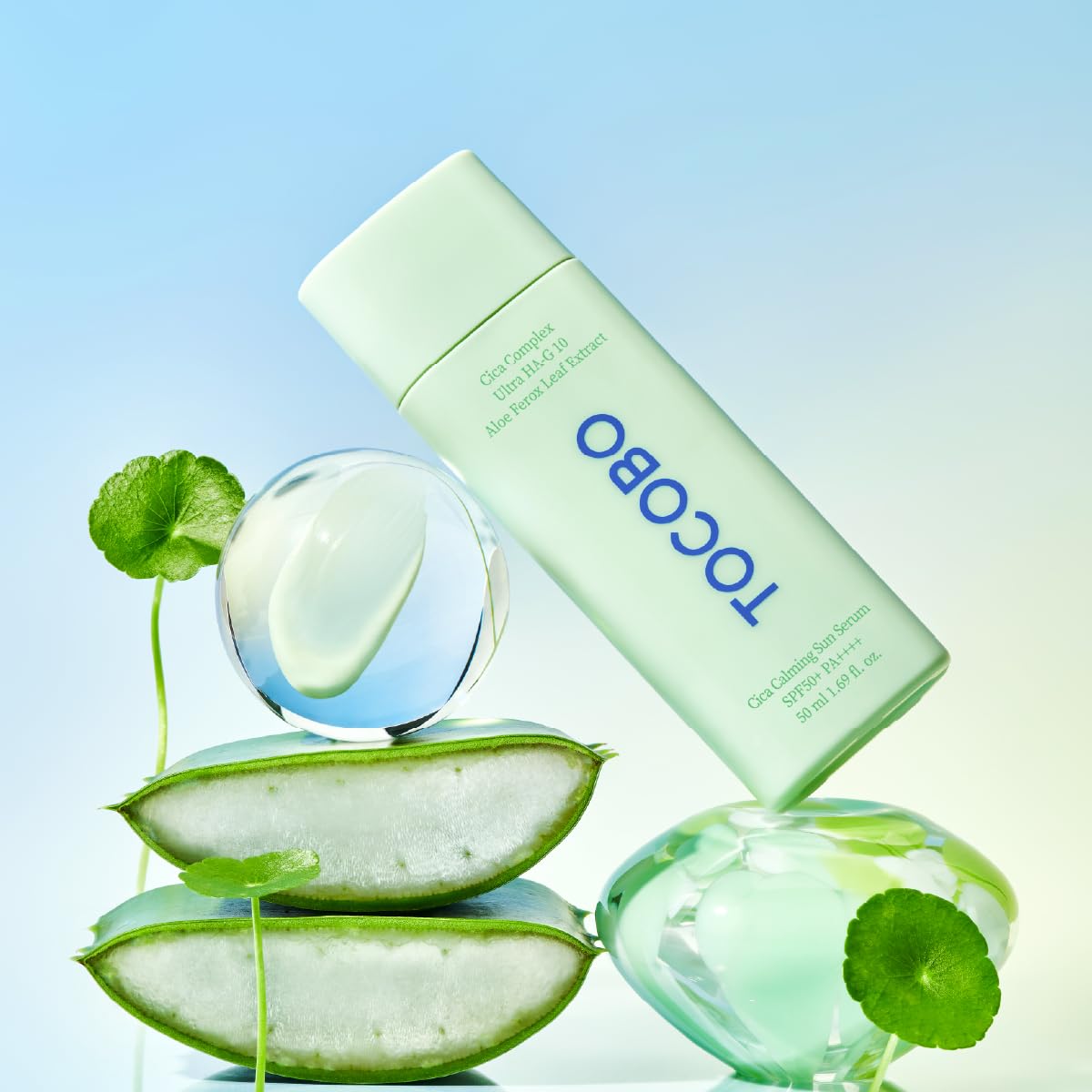 TOCOBO watery serum texture close-up for quick absorption benefit