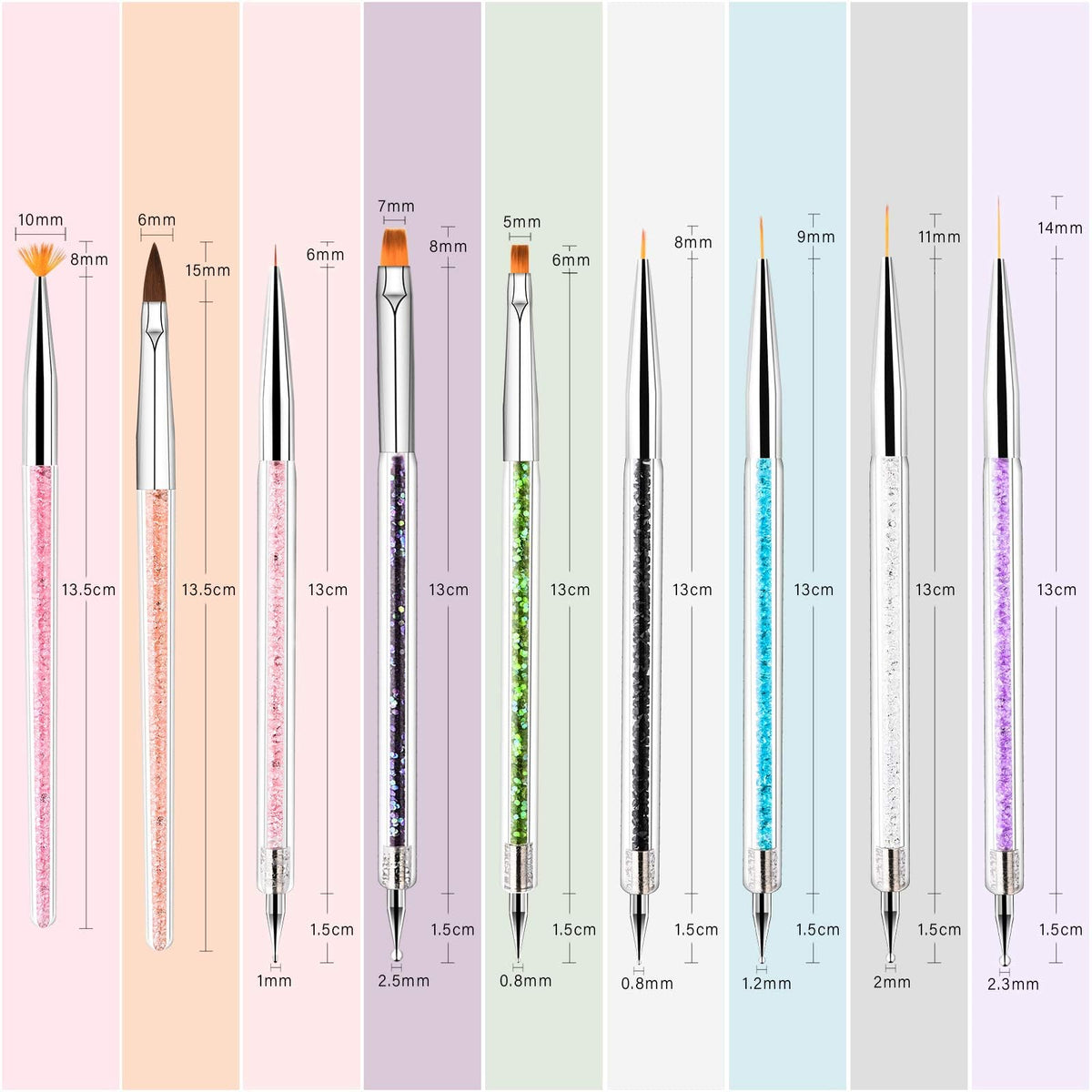 TOCOLES close-up of soft nylon bristles highlighting fine tip precision and smooth strokes benefit