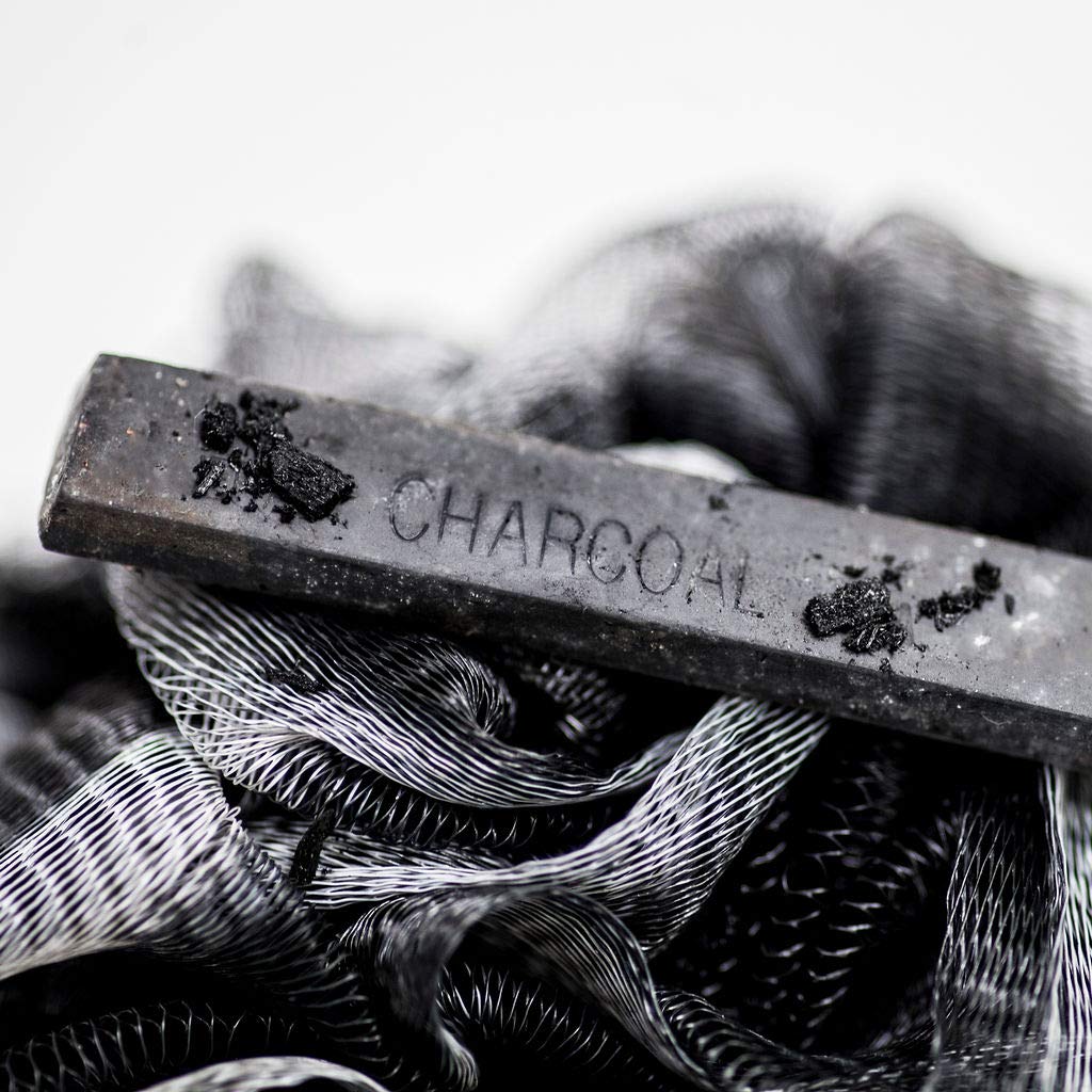 toem bamboo charcoal fiber close-up for deeper gentle exfoliation