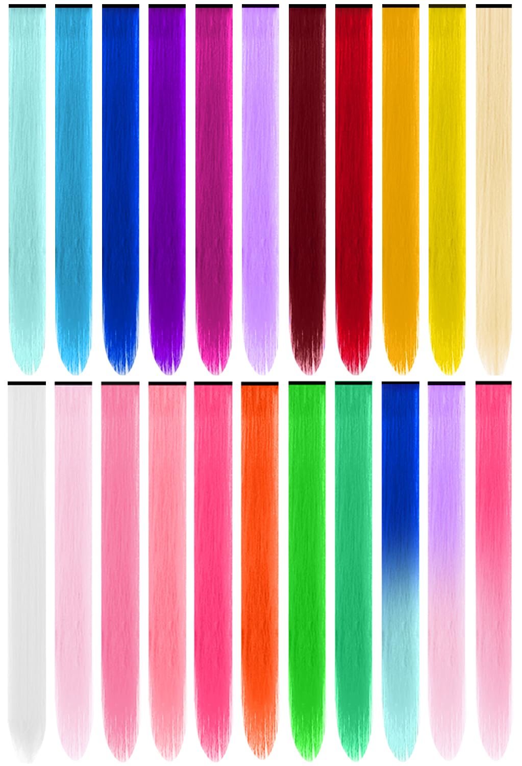 TOFAFA front packaging showing colorful clip-in set and easy styling benefit