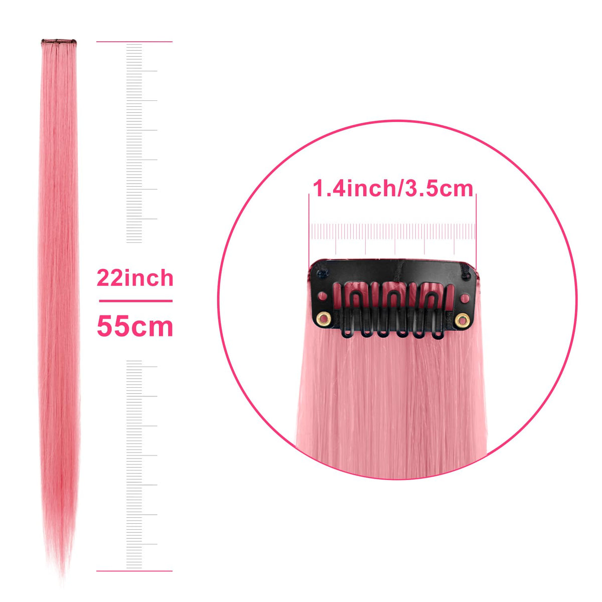 TOFAFA 22-inch length shown against ruler for accurate size reference