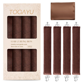Togayu front packaging showing velvet curlers and scissors benefits convenience
