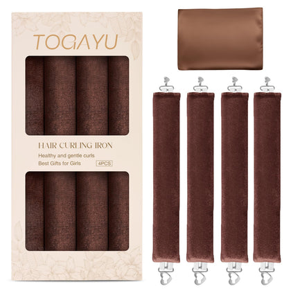 Togayu front packaging showing velvet curlers and scissors benefits convenience