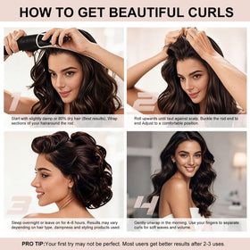 Togayu curler in use while sleeping for comfortable no-heat styling