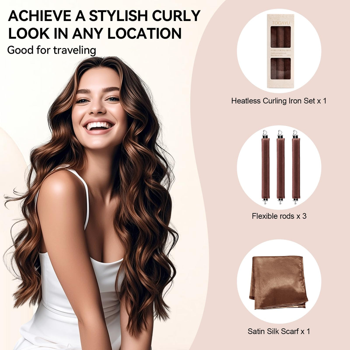 Togayu curler beside hand to show jumbo size and volume benefit