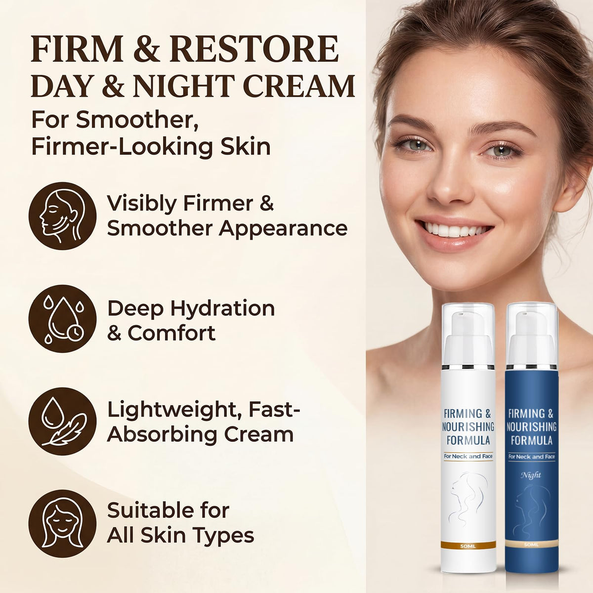 TOGOLIUN applied to neck and face showing improved-feel and coverage