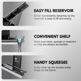 ToiletTree adjustable pivot demonstrated angling mirror for precise grooming
