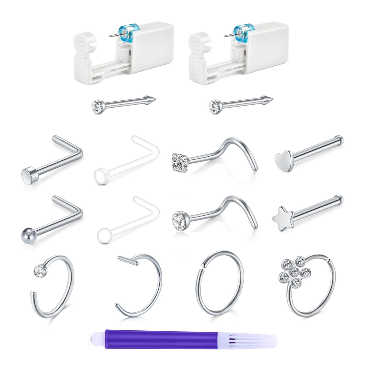 TOKRING front packaging showing sealed nose piercing kit for safe home use