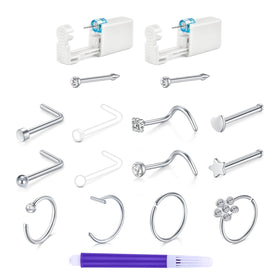 TOKRING front packaging showing sealed nose piercing kit for safe home use