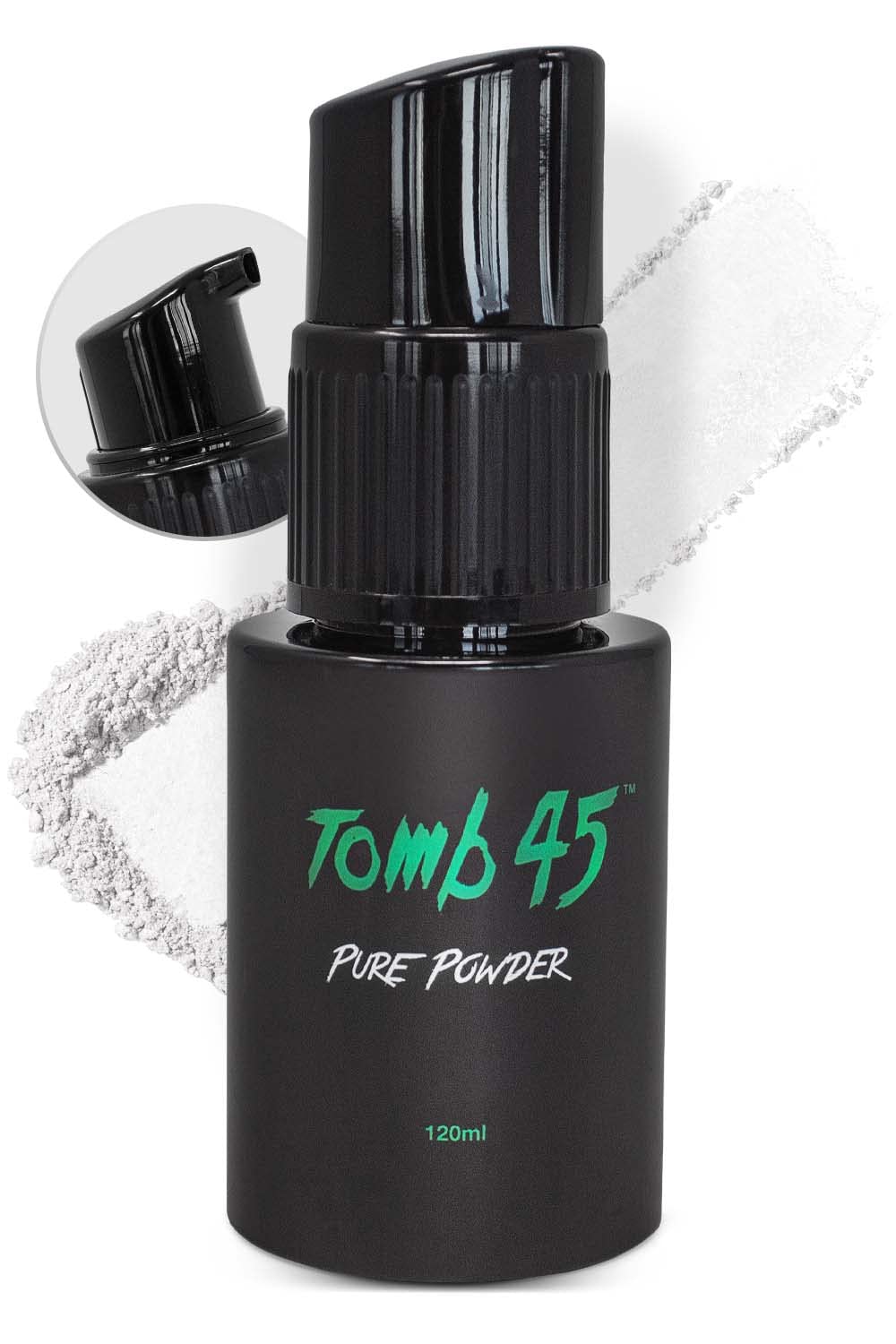 Tomb 45 front packaging showing clean matte bottle and label, professional appeal