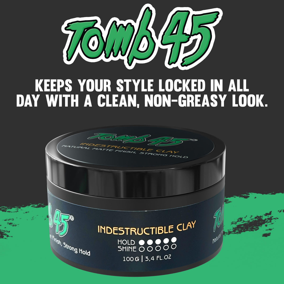 Tomb45 label ingredient list close-up highlighting water-based washout benefit