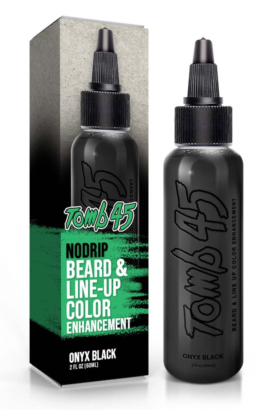 Tomb 45 Onyx bottle front view showing professional packaging and clear branding benefit