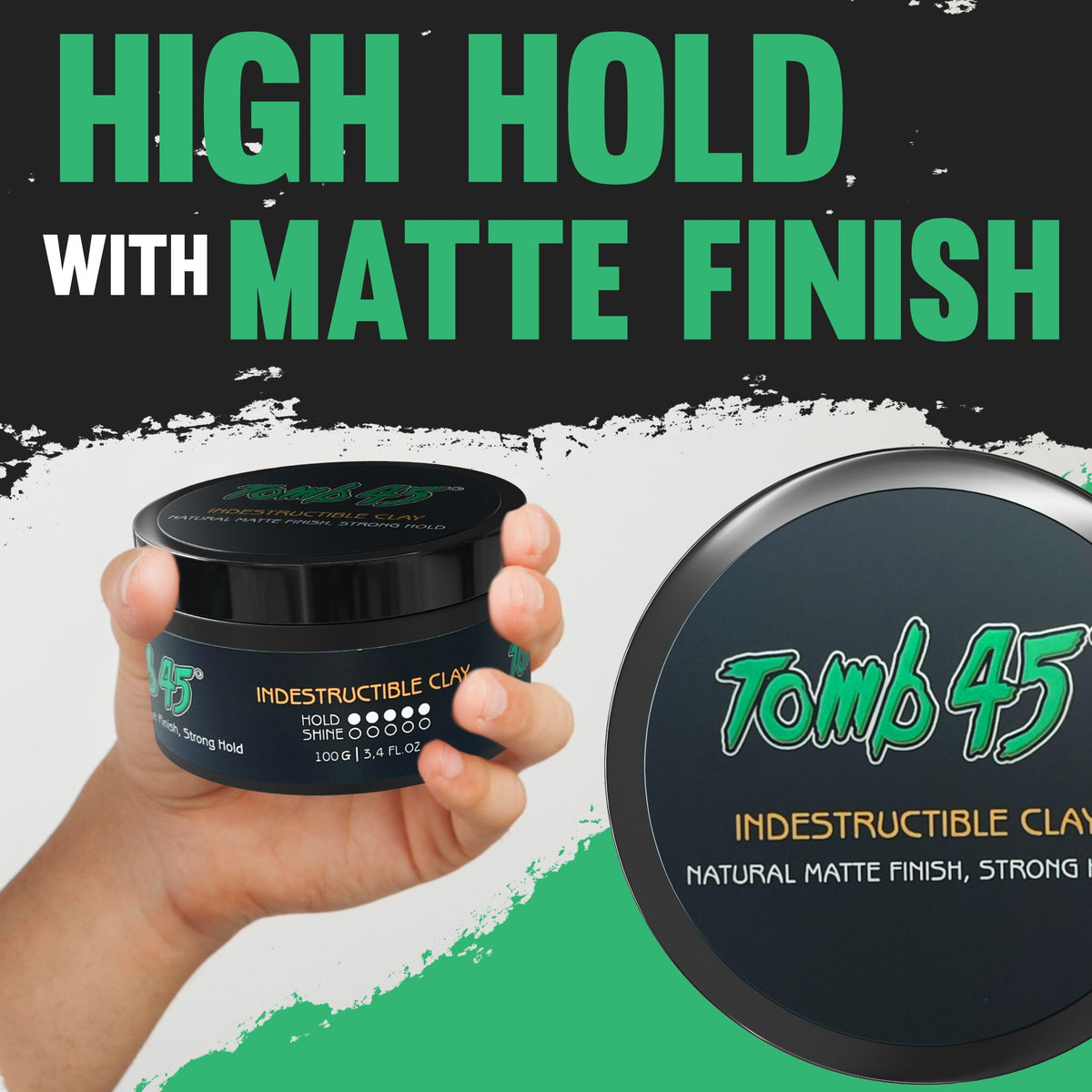 Tomb45 in palm being worked into hands for quick application benefit