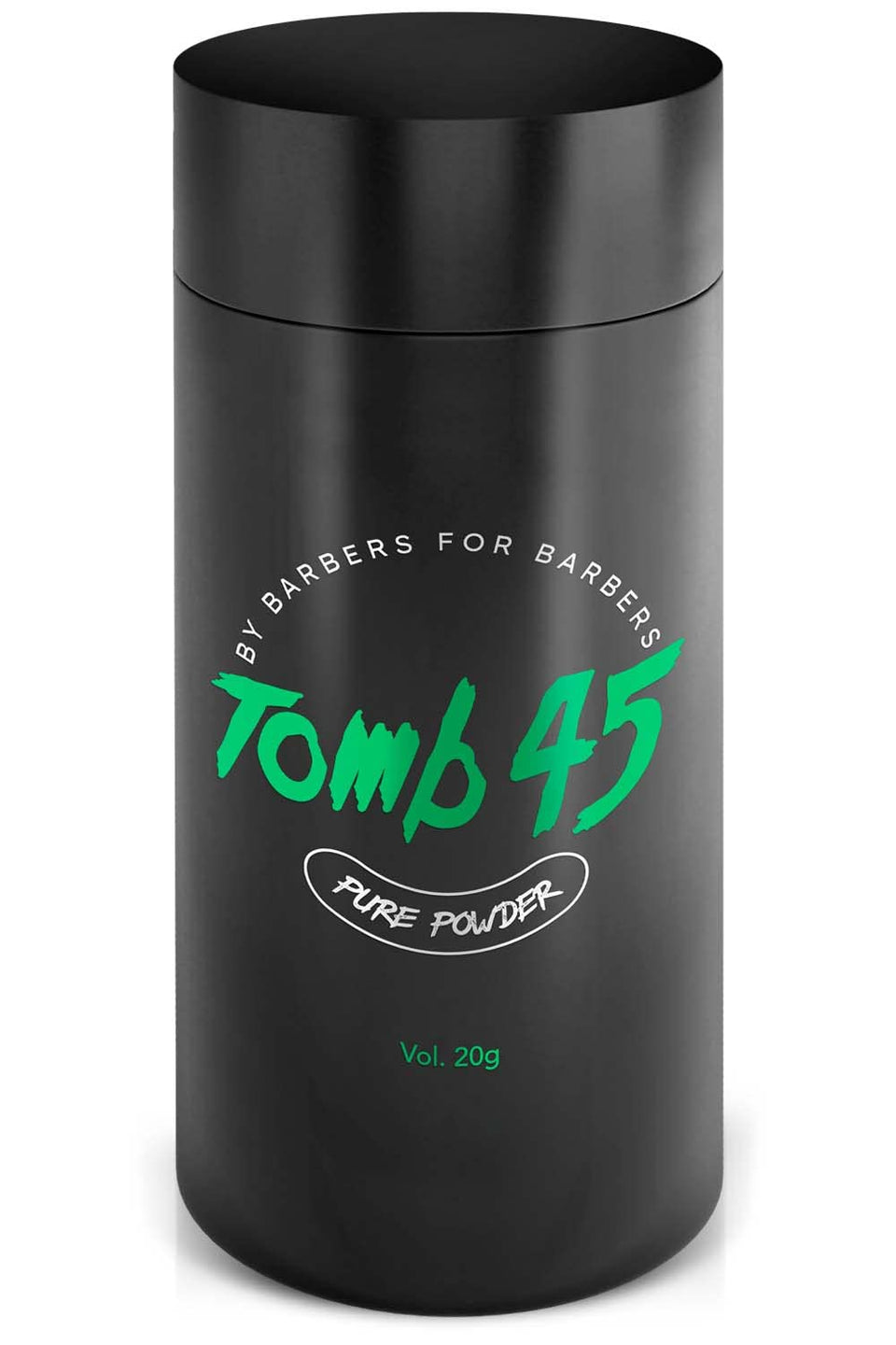 Tomb45 front packaging showing compact 20g bottle and branding, easy carry benefit