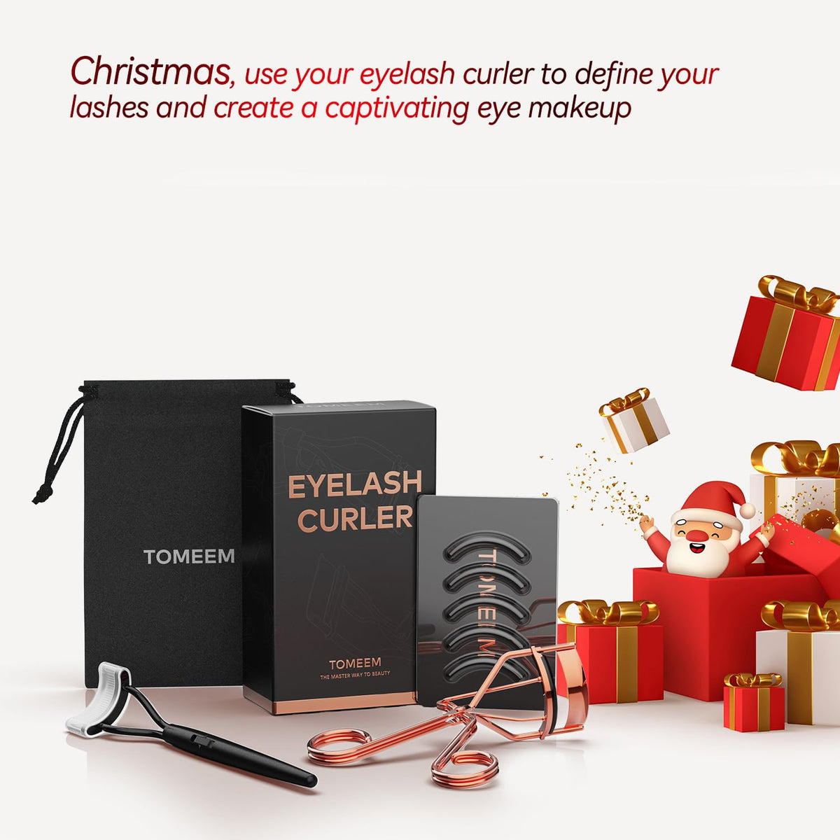 TOMEEM close-up of silicone pad detail protecting lashes for gentle curl