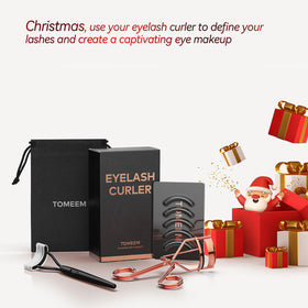 TOMEEM close-up of silicone pad detail protecting lashes for gentle curl