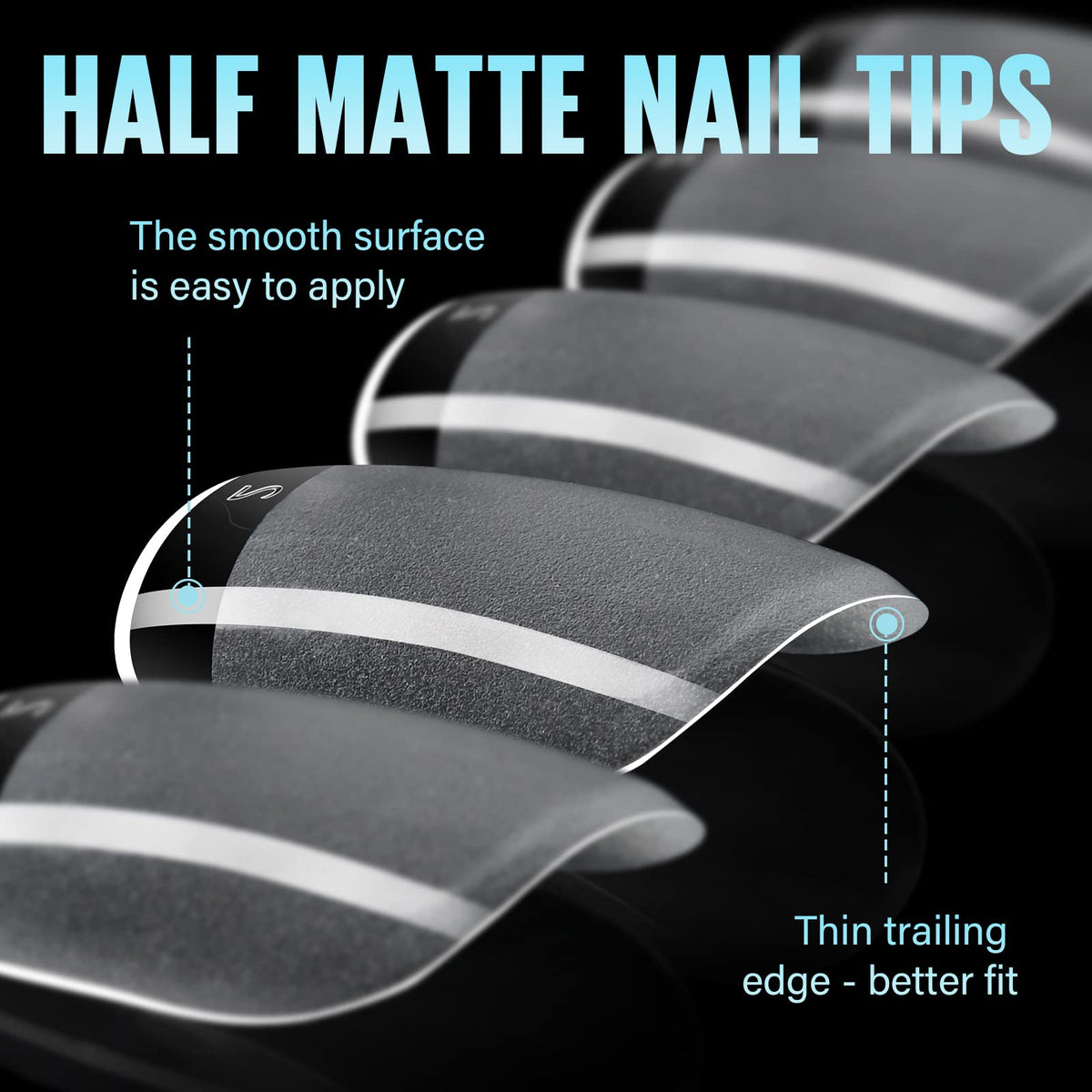 TOMICCA extra-short tips applied to natural nails before polish for a seamless, natural base