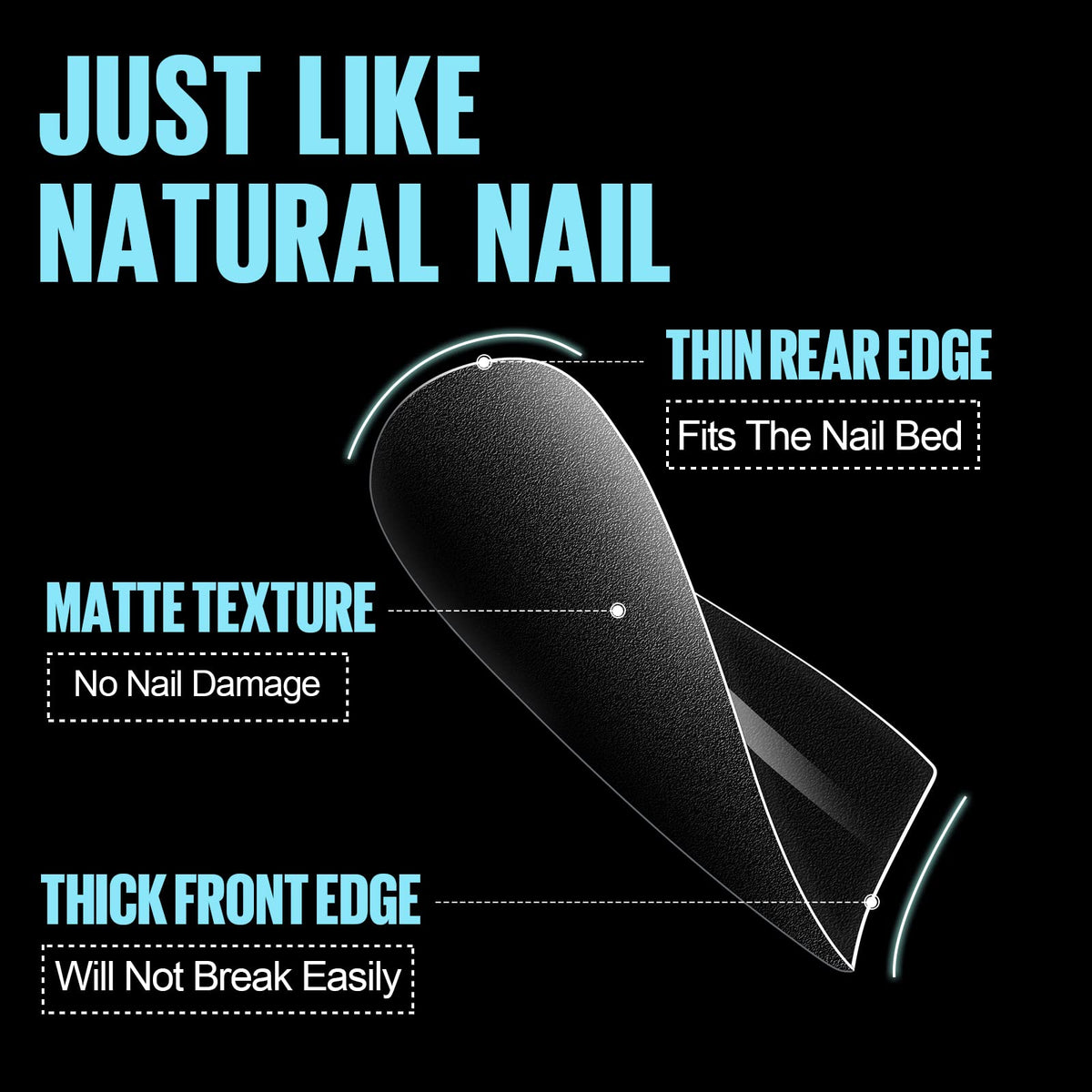 TOMICCA close-up of double-sided matte texture improving adhesion