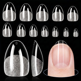 TOMICCA front packaging showing 192 clear almond tips and benefits
