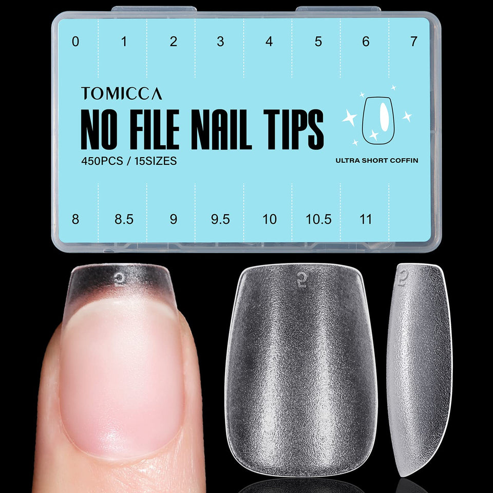 TOMICCA front packaging showing 450pcs kit and coffin shape benefit