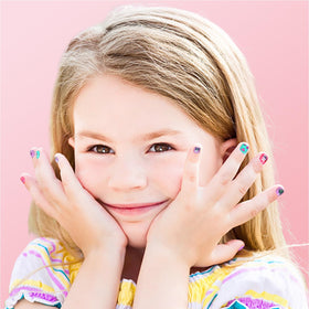 TOMICCA party playtime lifestyle scene showing kids enjoying manicure activity
